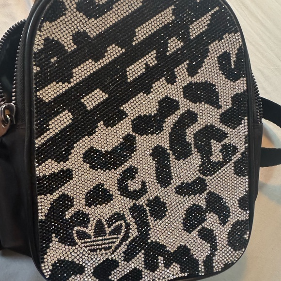 Adidas Y2K Black and Silver Bling Patterned Mini Backpack - Picture 5 of 5